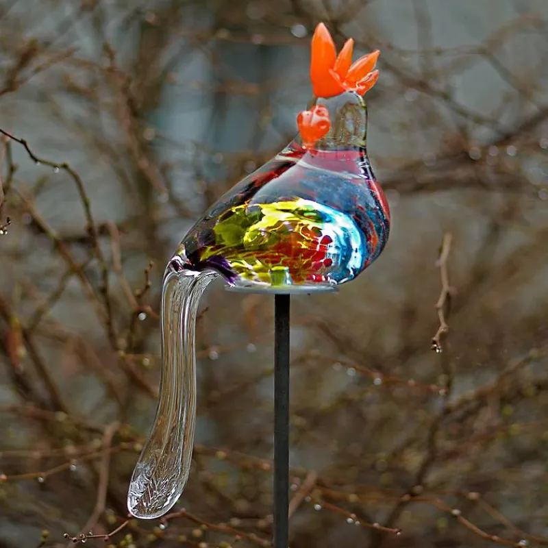 Tiere & Figuren^Art Glass Papagei Lori Gartenflair Bunt 30 cm mit Stab