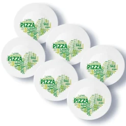 Teller & Platten^Glaswaren sonstige Pizzateller 33cm Grün 6er Set