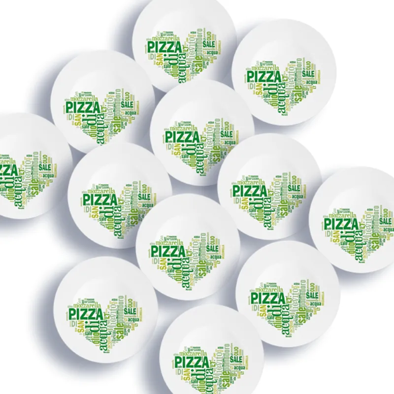 Teller & Platten^Glaswaren sonstige Pizzateller 33cm Grün 12er Set