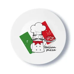 Teller & Platten^Glaswaren sonstige Pizzateller 33cm Rot/grün 2er Set