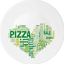 Valentienstag|Teller & Platten^Glaswaren sonstige Pizzateller I Love 33cm I Love Pizza Grün