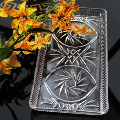 Kuchen & Torten^Cristalica Platte aus Bleikristall 2er Set 28cm