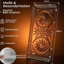 Kuchen & Torten^Cristalica Platte aus Bleikristall 2er Set 28cm