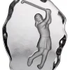 Pokal & Glasblock^Cristalica Pokal Trophäe für Gravur Golf Frau Klein Transparent H 12,5 cm Kristallglas