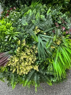 Kunstblumen^Cristalica Premium-Grüne Wand Kunstpflanzen, ca. 50x50cm