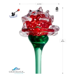 Blüten^Cristalica GmbH Rose auf Stab Freestyle (40cm)