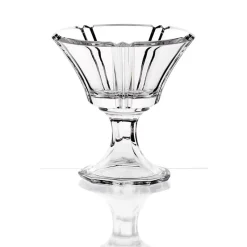 Schalen & Schüsseln^German Crystal Schale auf Fuß Nadine 13,5cm, Transparent, aus Bleikristall