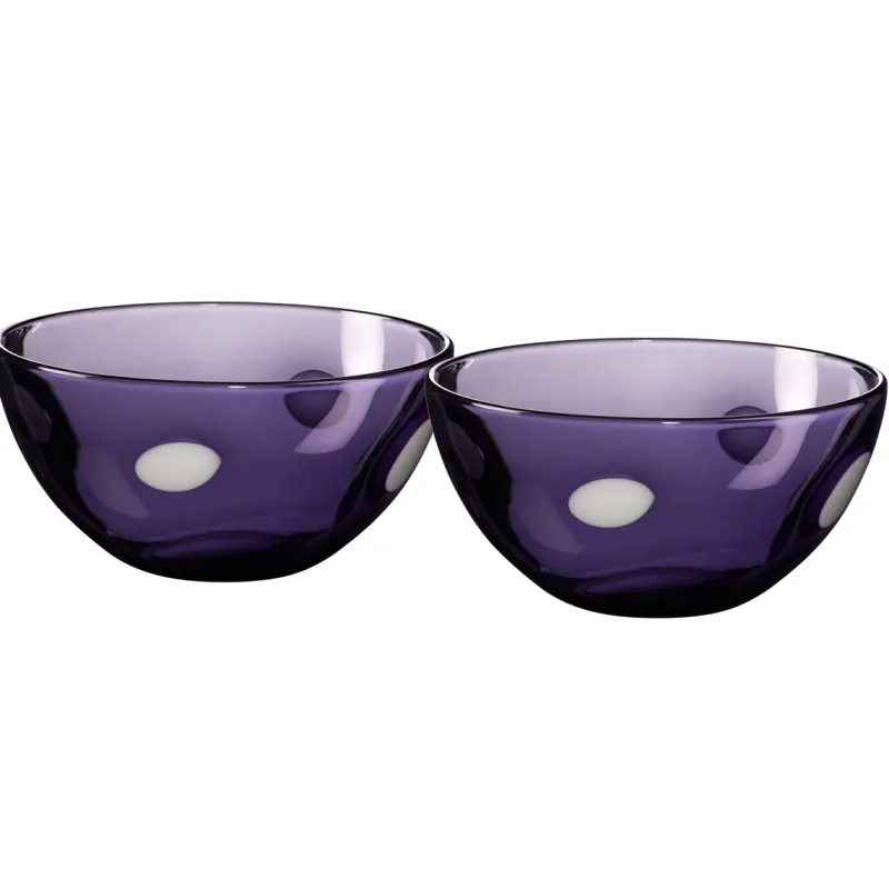 Schalen^Cristalica Schale Four Dot "Colori" 2er Set (12,5cm)