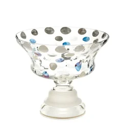 Schalen^Art Glass Schale mit Fuß, bunt, Funny Points 26 cm, aus Glas