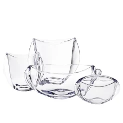 Schalen^Art Glass Schale Obstschale oval Laguna Spirits 32cm Bleikristall