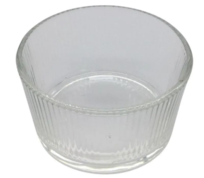 Schalen & Schüsseln^Cristalica Schale Transparent mit streifen, Rund Durchmesser ca. 9cm, ca. 190ml