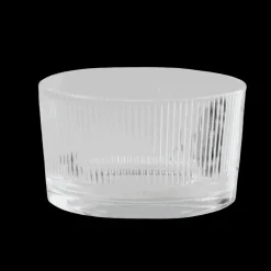 Schalen & Schüsseln^Cristalica Schale Transparent mit streifen, Rund Durchmesser ca. 9cm, ca. 190ml