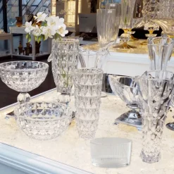 Schalen & Schüsseln^Cristalica Schale Transparent mit streifen, Rund Durchmesser ca. 9cm, ca. 190ml