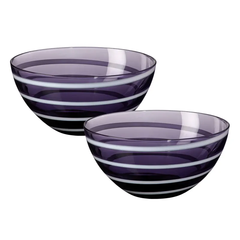 Dessertschalen^Cristalica Schale Twist Line "Colori" 2er Set (12,5cm)