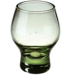 Kanne & Krug^Art Glass Schnapsglas Thüringer Waldglas grün 20ml Likörglas Wodka Becher Stamper Handmade