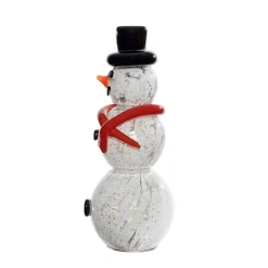 Tiere & Figuren|Weihnachten^Art Glass Schneemann Meltin Gartenflair 22 cm mit Stab