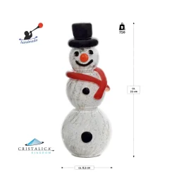 Tiere & Figuren|Weihnachten^Art Glass Schneemann Meltin Gartenflair 22 cm mit Stab