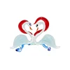 Valentienstag|Tiere & Figuren^Art Glass Schwanenpaar Composition 16-22cm Tier Skulptur Figur Sammeln Vitrine Glaskunst