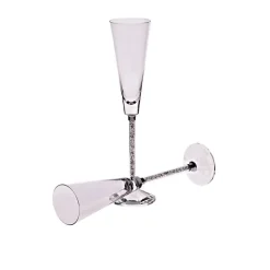 Hochzeit|Hochzeit^Glass Materials Sektglas Crystal Diamonds 120ml