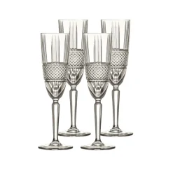 Sektgläser|Gläserset^Cristalica Sektglas Sektkelch Champagnerglas Brillante Retro Nostalgie 4er Set 190ml