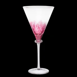 Sektgläser^Glasware Sektglas Transparent/Pink Handarbeit Höhe ca. 23cm