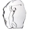 Pokal & Glasblock^Cristalica Sockel Golf-Mann klein 12,5 cm