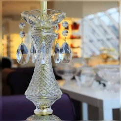 Leuchter & Lampen^Beleuchtung Standleuchter Michele Erleuchtung, Gold/Transparent, aus Glas