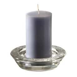 Kerzenhalter^German Crystal Stumpenkerzenhalter Mystery 15,5cm, Transparent, aus Bleikristall