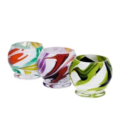 Kerzenhalter^Art Glass Teelicht "Farbenzauber" (7cm)