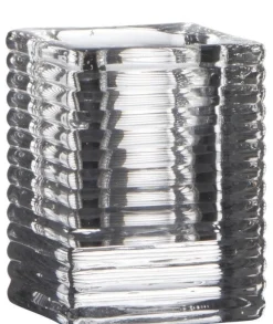 Kerzenhalter^Cristalica Teelicht Square Rib 9,5 cm