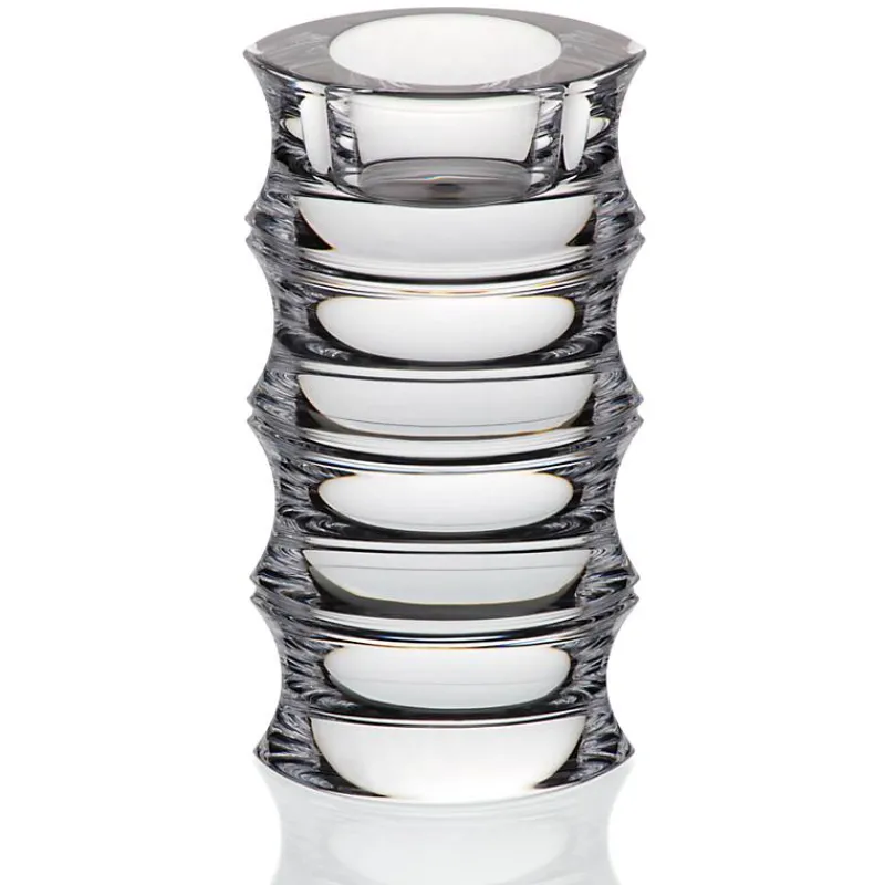 Kerzenhalter^German Crystal Teelichthalter Antonia transparent Bleikristallglas 14cm