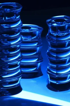 Kerzenhalter^German Crystal Teelichthalter Antonia transparent Bleikristallglas 14cm