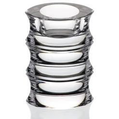 Kerzenhalter^German Crystal Teelichthalter Antonia transparent Bleikristallglas 11 cm