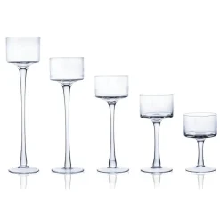 Kerzenhalter^Glaswaren sonstige Teelichthalter auf Fuß verschiedene Höhen