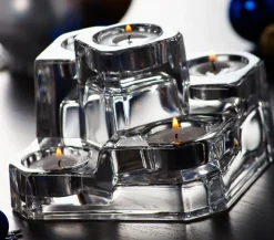 Weihnachten|Weihnachten^Fan Unikate Teelichthalter 5er Lucio 10cm Bleikristall