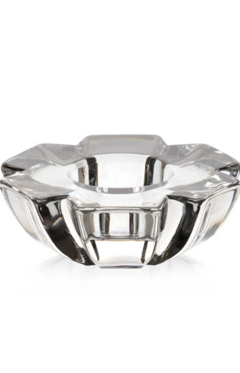 Weihnachten|Weihnachten^German Crystal Teelichthalter Heaven Schneeflocke 10,5 cm flach