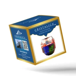 Ostern|Ostern^Cristalica Teelichthalter Murano-Stil Höhe ca.8,5cm Bunt/Transparent Handarbeit