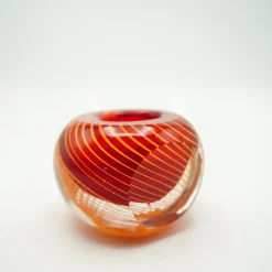 Valentienstag|Halloween^Cristalica Teelichthalter Murano-Stil Rund Höhe ca. 8cm Handarbeit