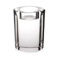 Kerzenhalter^German Crystal Teelichthalter Starlight 10cm, transparent aus Bleikristall