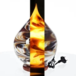 Leuchter & Lampen^Art Glass Tischlampe Beleuchtung Lichtquelle Leuchte Dekoration Glas Kegel 25cm LED bunt