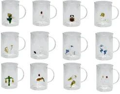 Valentienstag|Frauen^Cristalica Trinkbecher mit Henkel und Sternzeichen, Handarbeit