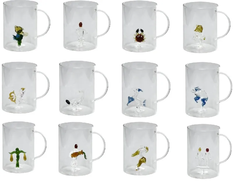 Valentienstag|Frauen^Cristalica Trinkbecher mit Henkel und Sternzeichen, Handarbeit