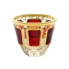 Likör & Wodkagläser|Farbige Gläser^Art Glass Trinkbecher Red Queen 5 cm, Rot/Gold, aus Glas