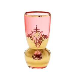 Saft- & Wassergläser^Art Glass Trinkbecher Red Queen 250 ml, Rot/Gold, aus Glas