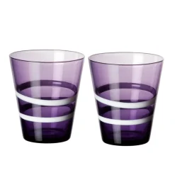 Gläserset^Cristalica Trinkbecher Two Rings "Colori" 2er Set (250ml)