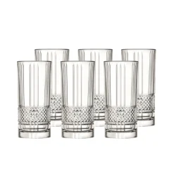 Geburtstag|Longdrinkgläser^Cristalica Trinkglas Longdrinkbecher Brillante Retro Nostalgie 6er Set 370ml