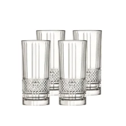 Geburtstag|Longdrinkgläser^Cristalica Trinkglas Longdrinkbecher Brillante Retro Nostalgie 4er Set 370ml