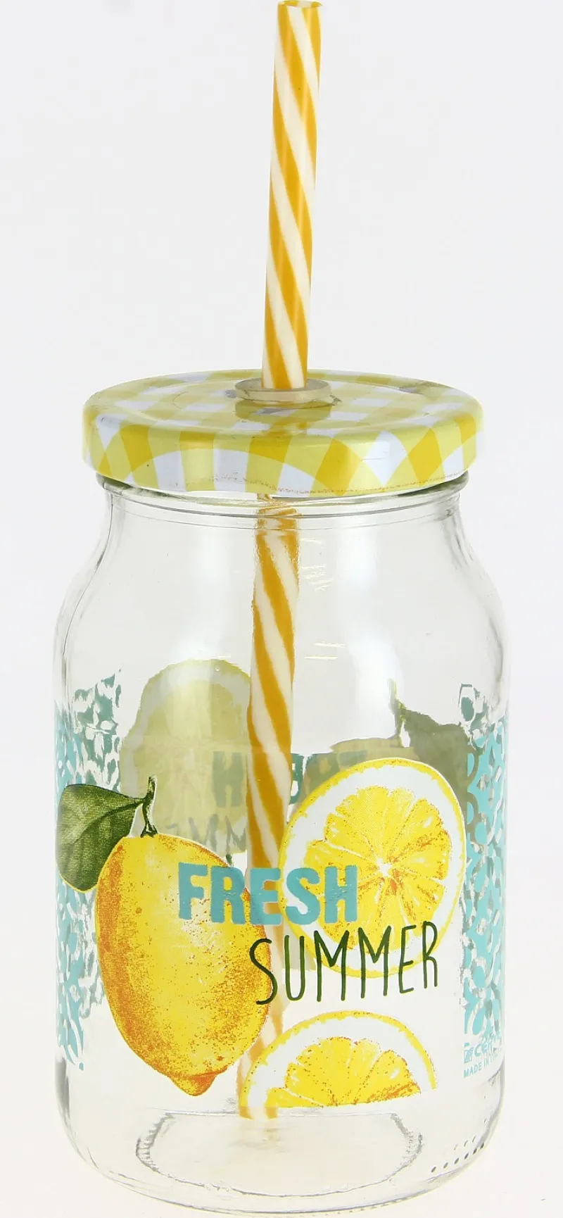 Saft- & Wassergläser|Cocktailgläser^Glaswaren sonstige Trinkglas m. Strohhalm Fresh Summer 450 ml