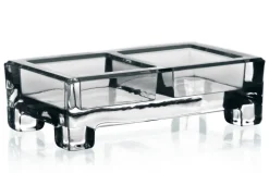 Schmuckdosen & Schalen^German Crystal Utensilienbank auf Füßen "Venezia" (7x13cm)