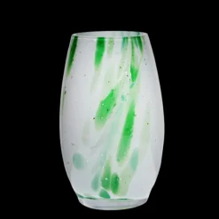 Geburtstag|Frauen^Cristalica Vase Blumenvase ca. 18cm oder 20cm Grün/Weiß